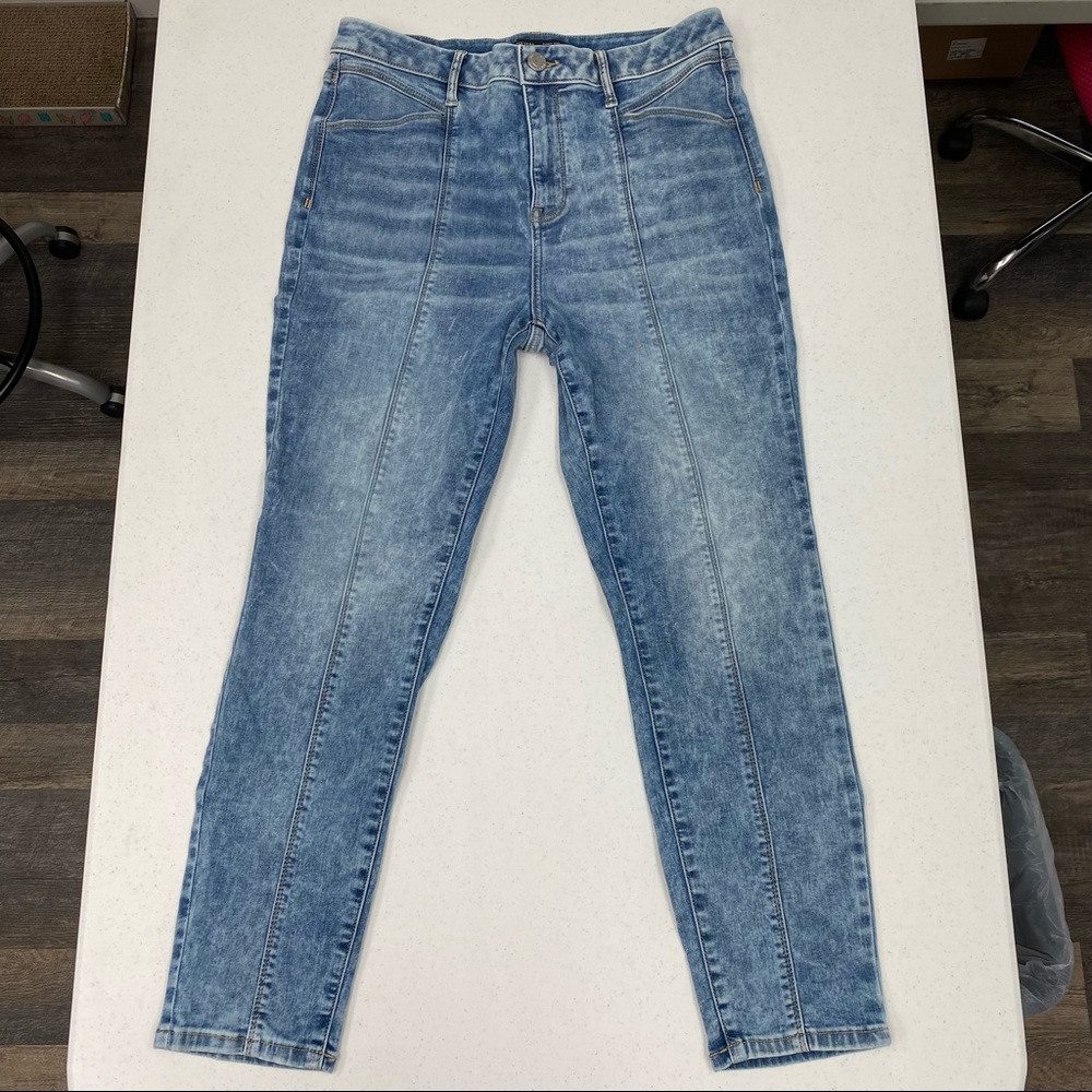 Simply Vera VeraWang Front Seam Skinny Ankle Jeans Blue size 12